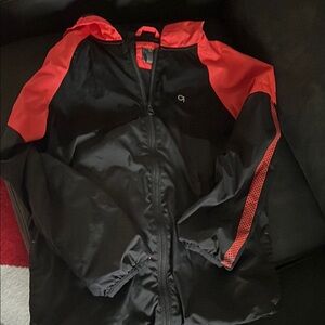 GAP Black and Red Raincoat Sporty Water-Resistant Design
